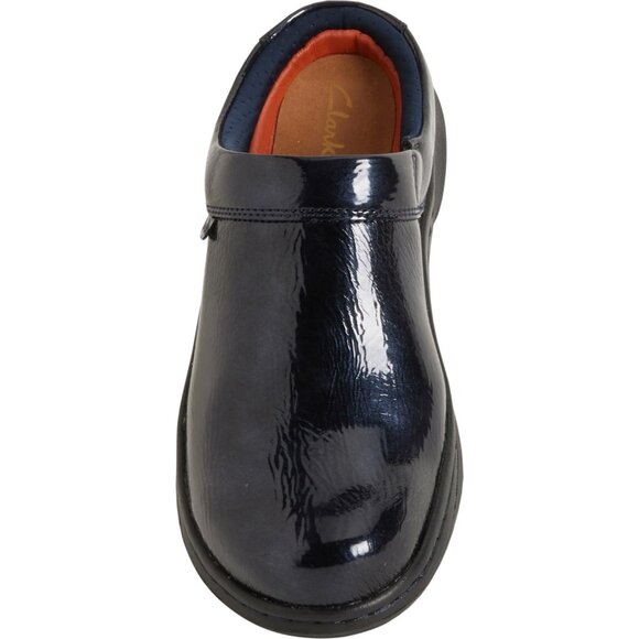 NEW Clarks Pro Clogs - Leather, Wide Width For Women in navy 253 - Picture 3 of 5